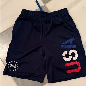 Under Armour Boys Dark Blue USA Graphic Shorts